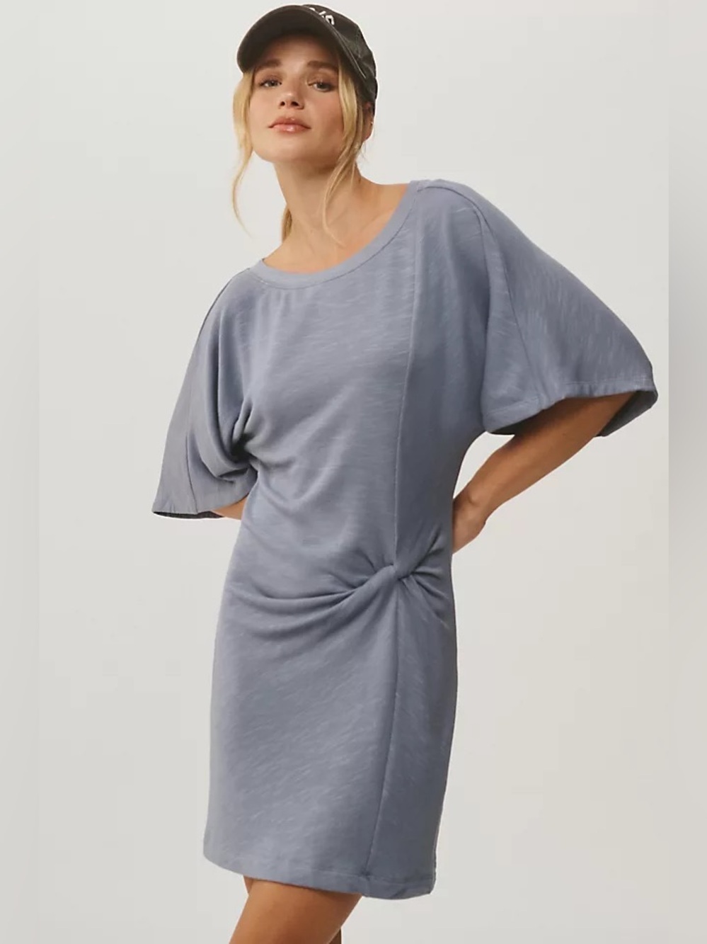 Anthropologie Daily Practice Twist-Tee Side Tie Dress